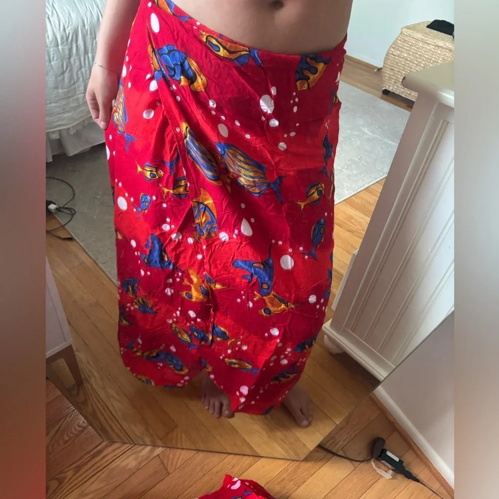 Wraparound skirt coverup